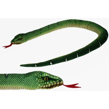 Cornelissen pluche knuffel - groene boom python slang - 150, Verzenden, Nieuw