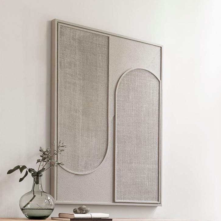 *WOONWINKEL* Must Living Elyn 3D Schilderij Jute Creme Large, Huis en Inrichting, Woonaccessoires | Schilderijen, Tekeningen en Foto's