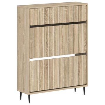vidaXL Schoenenkast ZWOLLE 78 x 24 x 103 cm Bewerkt hout, Verzenden, Nieuw