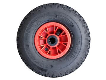 Steekwagenwiel Luchtband Rollager Zwart/Rood, Doe-het-zelf en Verbouw, Transportwagens, Verzenden, Nieuw