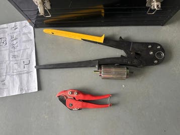 Viega Presszange Pexfit 25 mit Entgräter Rohrschere Presse, Ophalen of Verzenden, Gebruikt