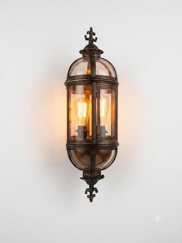 Wandlamp - Metaal, Glas - 65 cm