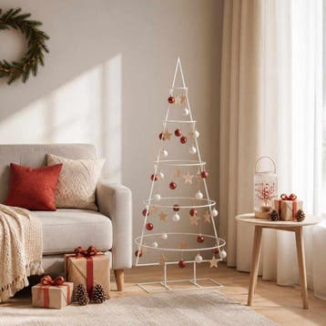 vidaXL Metalen kerstboom met standaard KUOPIO 125 cm Staal, Diversen, Verzenden, Nieuw
