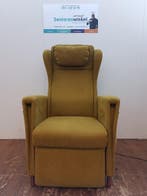 Fitform Sta- Op stoel uitgevoerd in geel stof, NIEUWSTAAT!!!, Huis en Inrichting, Fauteuils, Sta op stoel met oren, Minder dan 75 cm