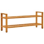 vidaXL Schoenenrek met 2 schappen 100x27x40 cm massief, Verzenden, Nieuw