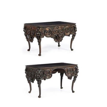 Schrijftafel - Kastanje - Barokstijl bureau
