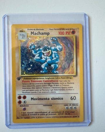 Pokémon - 1 Card - Machamp 8/102 Foil, First edition - WOTC, Hobby en Vrije tijd, Verzamelkaartspellen | Pokémon, Nieuw