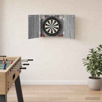 vidaXL Dartbord Kabinet Grijs Sonoma 56 x 12 x 53,5 cm, Verzenden, Nieuw