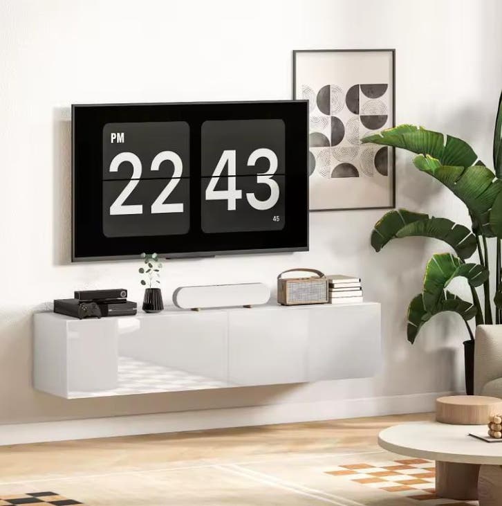 Zwevend TV-Meubel 140 cm – Wand Lowboard met Opbergruimte, Huis en Inrichting, Kasten | Overige, Nieuw, Verzenden