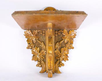 Wandrek - Hout - decoraties bladeren en trossen
