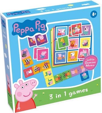 Peppa Pig 3-in-1 (Memo, Lotto en Domino) | Tactic -, Verzenden, Nieuw