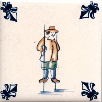 KLM Airline Business Class Delft Blue Tile Coaster - 75×75, Verzenden, Zo goed als nieuw