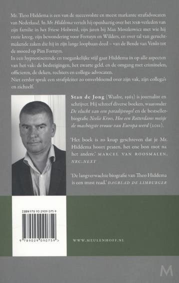 Mr. Hiddema 9789029090759 Stan de Jong, Boeken, Verzenden, Gelezen, Stan de Jong