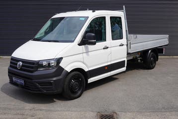 Volkswagen Crafter 140pk Open laadbak Dubbele cabine Trekhaa, Gebruikt, Euro 6, Volkswagen, Wit