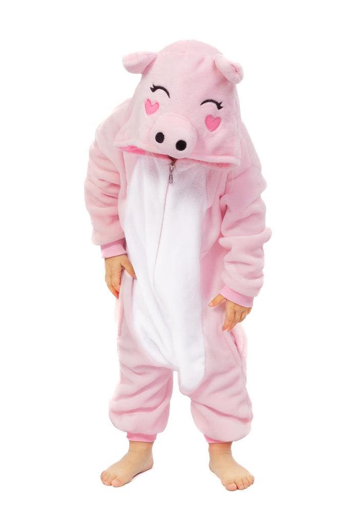 KIMU® Onesie Varken Pakje 74-80 Varkenspak Kostuum Roze Big, Kinderen en Baby's, Carnavalskleding en Verkleedspullen, Nieuw, 104 of kleiner