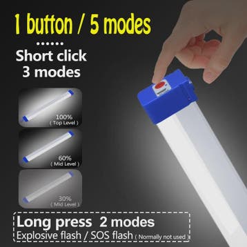 Oplaadbare LED Lamp Buis met Magneet - Draagbaar, USB Noodve, Huis en Inrichting, Verzenden, Nieuw