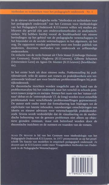 Probleemstelling bij praktijkonderzoek / Methoden en, Verzenden, Gelezen, A. de Munter