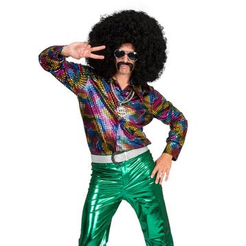 Disco Party Blouse Regenboog Heren Aaron, Ophalen of Verzenden, Nieuw