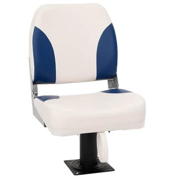 vidaXL Bootstoel 1 set inklapbaar 41x36x48 cm blauw en wit, Verzenden, Nieuw