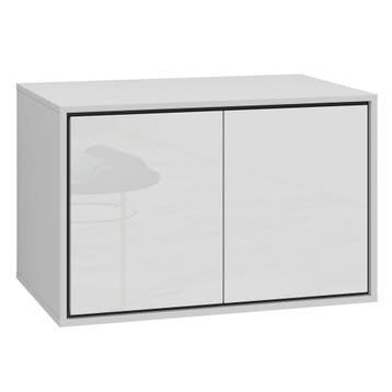 Wastafelkast Capri 78 x 48 x 51 cm  – Wit Hoogglans, Verzenden, Nieuw, Wastafelkast