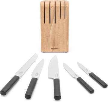 Brabantia Profile Messenset - met Messenblok - Hout -, Verzenden, Nieuw