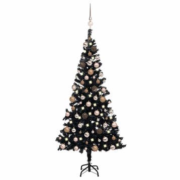 vidaXL Kunstkerstboom met verlichting en kerstballen 120 cm, Diversen, Verzenden, Nieuw