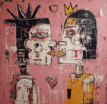 Eric Brumette - KISS ME LIKE BASQUIAT 7 - Toile L - LIMITED