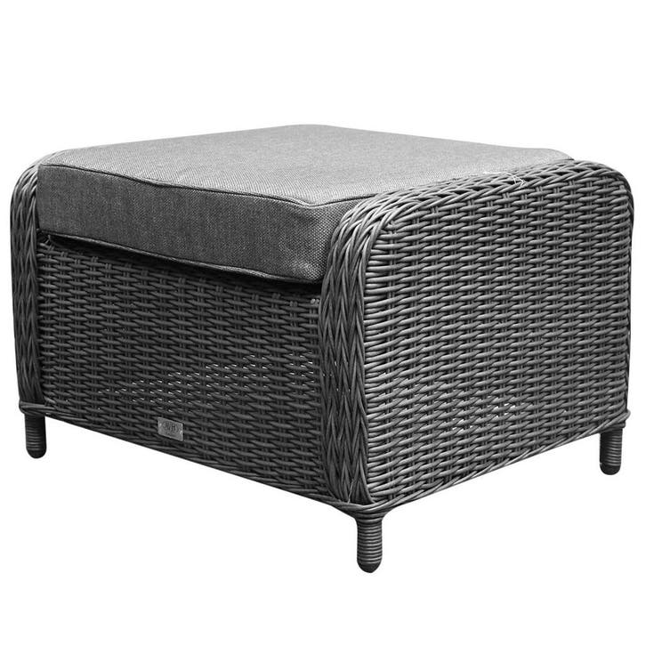 Toscane Bilbao premium voetenbank 60x74xH47 cm antraciet, Tuin en Terras, Tuinmeubel-accessoires, Nieuw, Ophalen of Verzenden