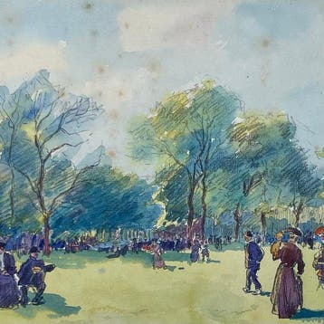 Raymond Renéfer (1879–1957) - Promenade dans un parc -