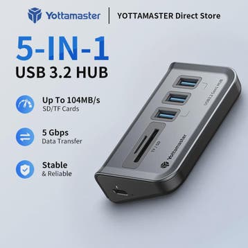 Yottamaster USB 3.2 Gen2 Docking Station Hub met 5Gbps, Mult, Verzenden, Nieuw