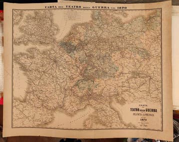 Europa - Frankrijk, Pruisen; G. B. Maggi - Carta del Teatro, Boeken, Atlassen en Landkaarten, Nieuw