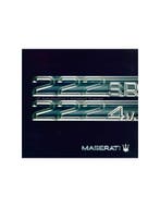 1992 MASERATI 222 SR - 222 4V BROCHURE ENGELS SPAANS, Nieuw, Author