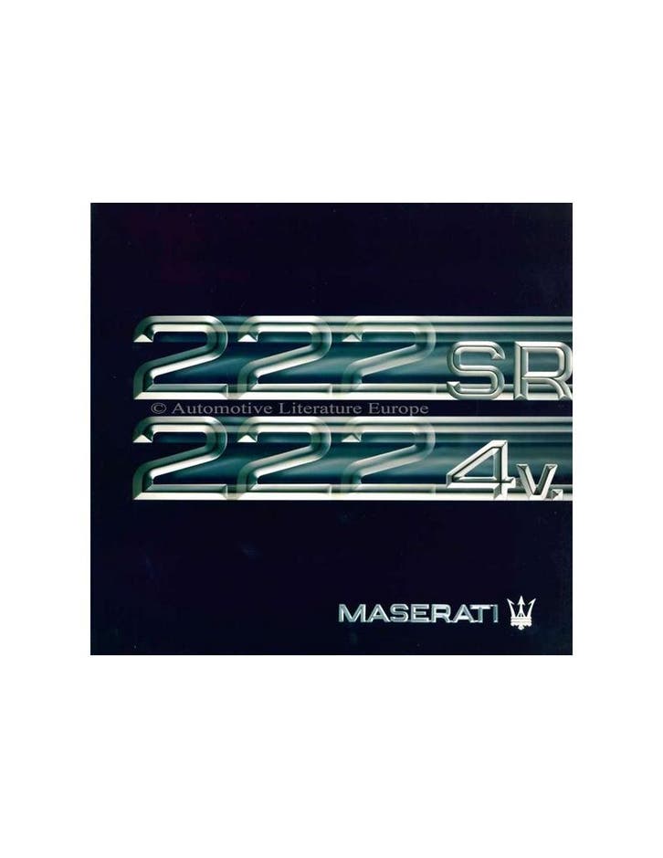 1992 MASERATI 222 SR - 222 4V BROCHURE ENGELS SPAANS, Boeken, Auto's | Folders en Tijdschriften