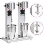 vidaXL Milkshake mixer met dubbele bekers roestvrij staal 2, Verzenden, Nieuw