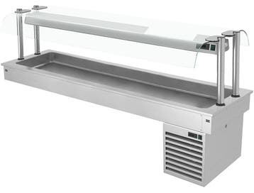 GGM Gastro | Drop-in koelbak - 2100mm - +2 tot +8°C - 6x GN, Verzenden, Nieuw in verpakking, Koelen en Vriezen