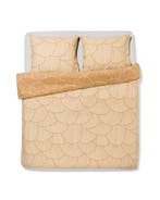 HEMA Dekbedovertrek 200x200/220cm zacht katoen schelpen zand, Verzenden, Nieuw, Beige