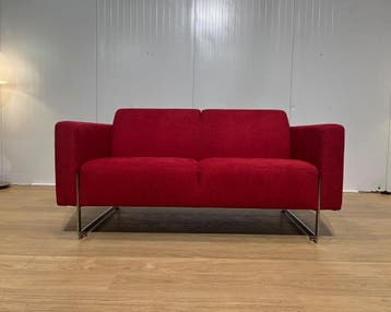 NIEUW GESTOFFEERD Artifort Mare Loveseat Rood + Garantie, Design Bank Bankstel Zetel 2-Zits Artifort, 150 tot 200 cm, 75 tot 100 cm