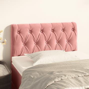 vidaXL Hoofdbord 80x7x78/88 cm fluweel roze, Verzenden, Nieuw, Stof