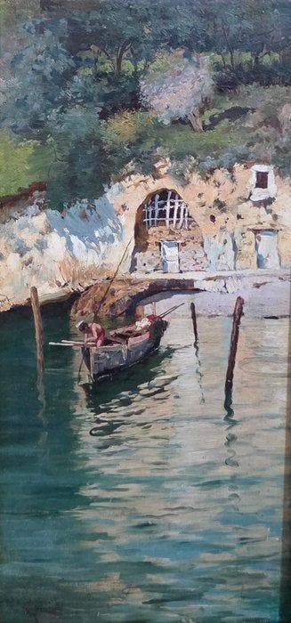 Giuseppe Giardiello (1871-1916) - Pescatori a piano di