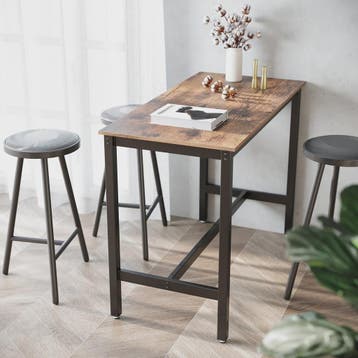 VASAGLE Bartafel met Metalen Frame - Stijlvol Vintage Houtlo, Verzenden, Nieuw