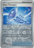 Glass Trumpet 135/142 Reverse Holo Stellar Crown, Ophalen of Verzenden, Nieuw, Losse kaart, Foil