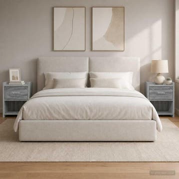 vidaXL Nachtkastjes 2 st Grijs Sonoma 40 x 30 x 60 cm, Minder dan 45 cm, Verzenden, Nieuw, 55 tot 70 cm