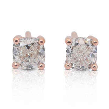 Oorbellen - 18 karaat Roségoud - 1.15ct. tw. Diamant, Nieuw