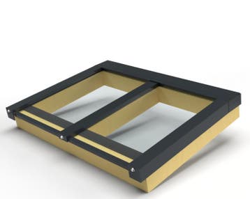 Zelfbouw lichtstraat 2 vak lessenaarsdak 1500x1000mm-Gelaagd, Ophalen of Verzenden, Nieuw