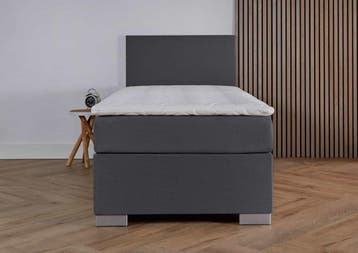 ACTIE! 1-Persoons boxspring Cannes 90 200 Antraciet, 90 cm, Eenpersoons, Verzenden, Nieuw