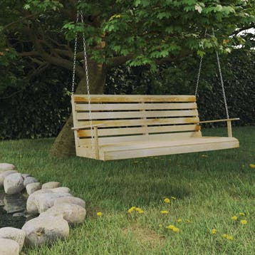 vidaXL Schommelbank 155x65x60 cm geïmpregneerd grenenhout, Tuin en Terras, Verzenden, Nieuw
