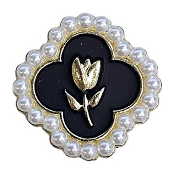 Fako Bijoux - Magnetische Mini Broche - Klaver Met Tulp, Sieraden, Tassen en Uiterlijk, Broches, Verzenden, Nieuw