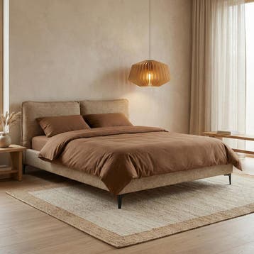 *WOONWINKEL* Bedframe Beige Stof 160x200 Cm, Verzenden, Nieuw, Beige