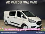 Ford Transit Custom | 2.0 TDCI 131pk L2H1 Dubbele Cabine, Auto's, Gebruikt, Euro 6, Wit, Dealer onderhouden
