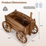 LIVSK Rustieke Bloemenwagen - Wielen en Handvat - Decoratiev, Verzenden, Nieuw